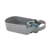 Magideal - Soporte De Esponja Para Grifo, Estante Para Paños De Cocina, Fácil De Instalar, Ahorra Espacio, Organizador De Fregadero De Cocina, Estante De Drenaje Gris