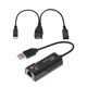 thumbnail image 4 of Cable USB 2.0 A LAN Y Cable USB Hembra A Puerto Micro USB Doble, Negro, 4 of 5