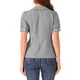 thumbnail image 3 of INSPIRE CHIC Camisa de Cuadros para Mujer con Cuello Peter Pan, Manga Corta Abullonada, Botones Abajo, Blusa de Gingham Negra Talla S, 3 of 5