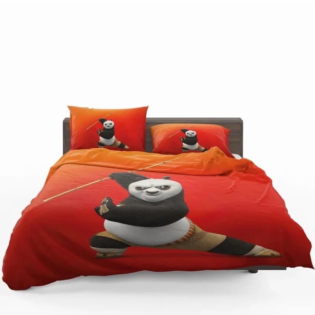 Kung Fu Panda Rise of Legends Quilt Duvet Cover Set Bed Linen Queen3-Piece Bedding Set