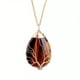 thumbnail image 1 of Healing Stones Tree of Life Necklace with Tiger Eye and Amethyst Crystals - Chakra Jewelry for Men and Women - Copper Wire Wrap Gemstone Pendant, 1 of 5