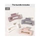 thumbnail image 1 of 4pcs Classic Frosted Square Hair Clips - Perfect for Girls & Women - Hollow Shark Claw Design, 1 of 5