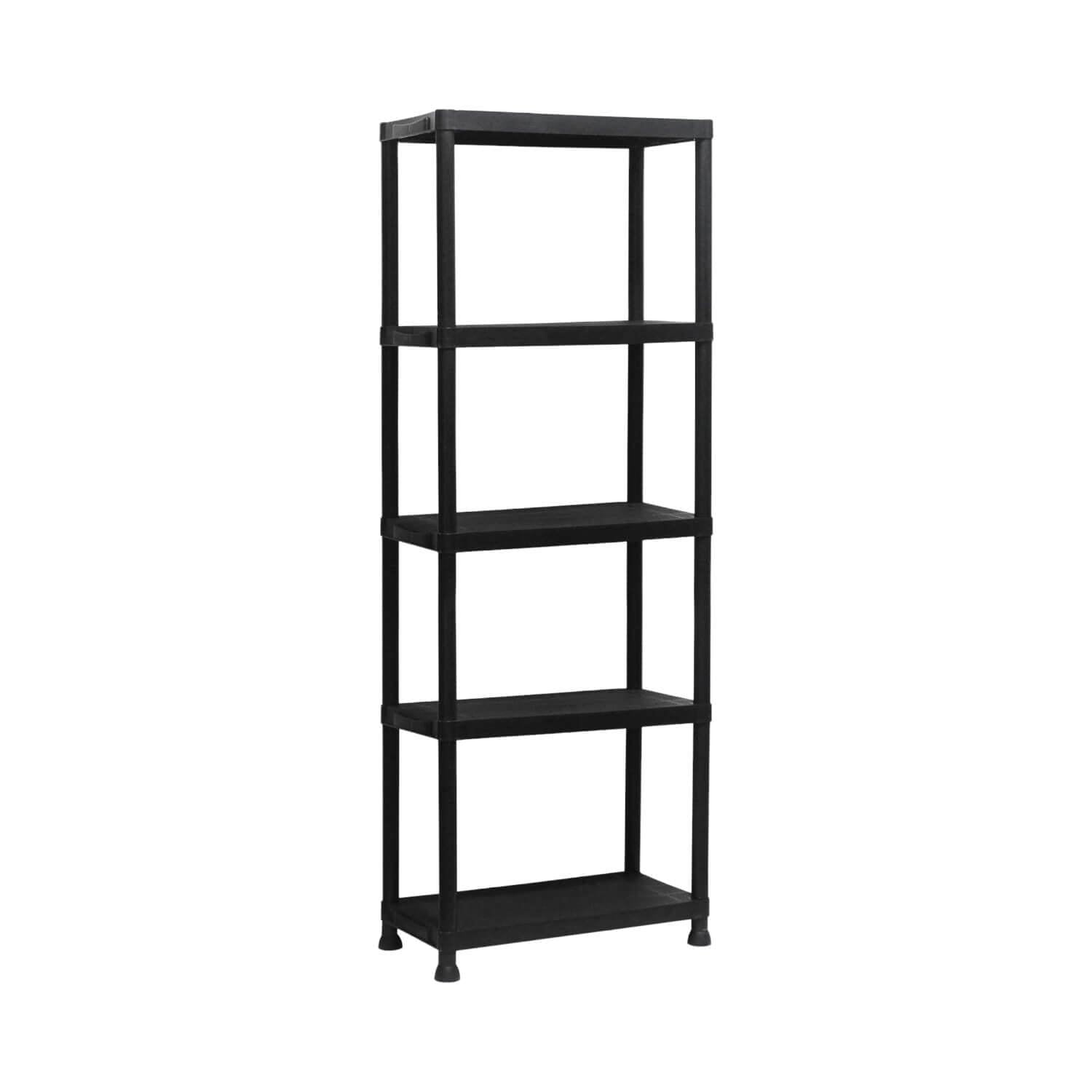 Estante Repisa Rack Plástico 5 Niveles 171x61x31cm Airhouse Negro Tamaño Único