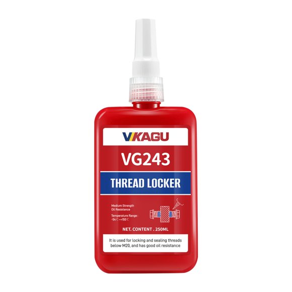 Fijador de roscas VIKAGU 243 azul de resistencia media, 250 ml