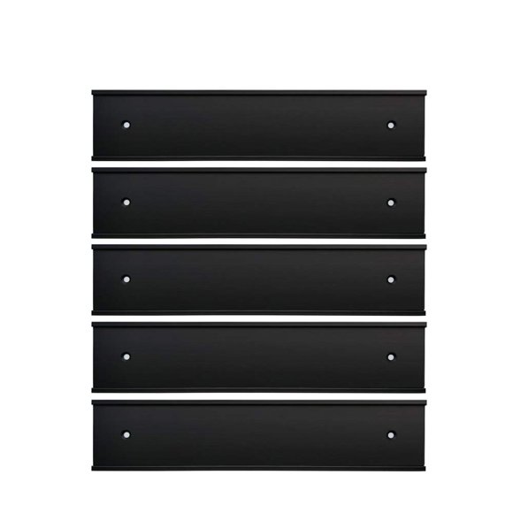 Portaplacas Icomecn Negro 5 cm × 20 cm (Pack de 5)