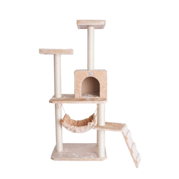 Árbol para gatos GleePet GP78570921 con rampa, 145 cm, beige