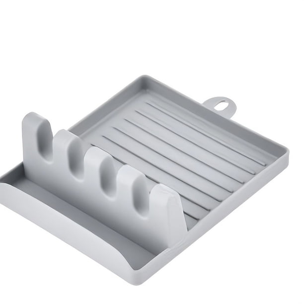 1pc, Silicone Utensil Rest With Drip Pad, Kitchen Utensil Holder For Spoons, Ladles, Tongs, Spatulas And More, Kitchen Gadgets, Kitchen Stuff, Kitchen Accessories, Home Kitchen Items