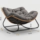 thumbnail image 3 of Sillon Mecedor Silla Mecedora Sitial Moderna Talla Xl Gris Oscuro Liso, 3 of 8