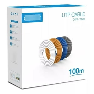 Dahua - Cable Utp Cat6 Rollo 100M Blanco Cobre