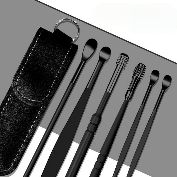 6PCS Ear Care Set Stainless Steel Earpick Ear Cleaner Spoon Cleaning Tool Earwax Removal Kit Ear Pick Vax Remover Clean Health