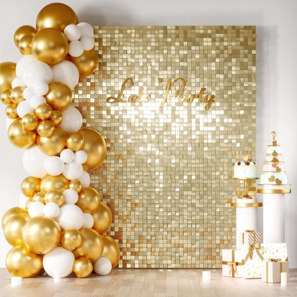 Telón de fondo COKAOBE 24 piezas dorado claro 30 cm × 30 cm