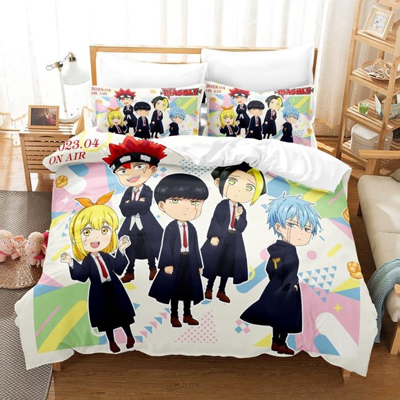 New Anime Mashle: Magic and Muscles Bedding Set Single Twin Full Size Bed Set Adult Kid Bedroom Duvet cover Sets Bed Sheets