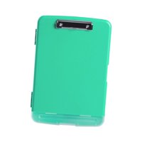 Ioensy - Portapapeles De Perfil Bajo Con Almacenamiento Y Portalápices Para Oficina Escolar, Negocios, Verde