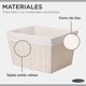 thumbnail image 5 of Pack 2 Canastos Cestas Organizadoras Carry All  Estilo Ratán Crema M, 5 of 6