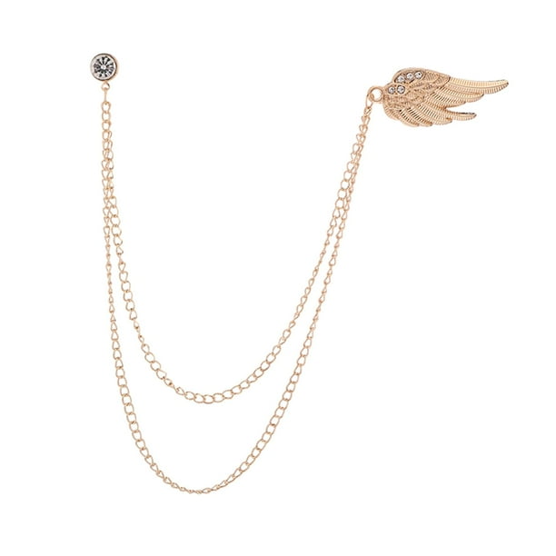 Broche de ala de Ángel, broche para traje, fiesta de graduación, moda, alfileres para camisa, broche para hombre, Pin de solapa para abrigo, camisas,