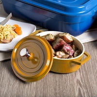 Imahe - Mini Olla Hierro Enlozado Ovalada Naranja 15.5X9.2X4.8 Cm