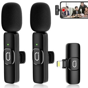 Micrófono De Solapa Inalámbrico Dual Jyx Para Phone, Mini Micrófonos De Solapa Con Clip Para Vlogs Y Clases En Línea, K37