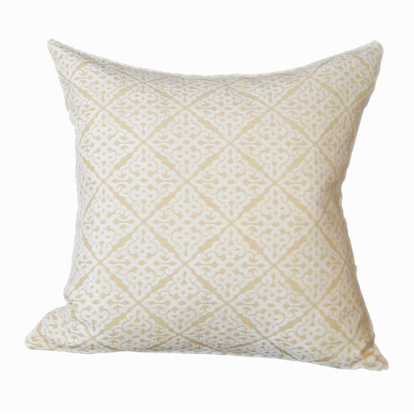 Pillow Home Accent Chenilla dorada con estampado de diamantes