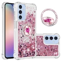 Foxdock Funda Glitter Líquida Para Samsung Galaxy A26 5G Con Anillo Brillante, Tpu Antichoques Y Esquinas Reforzadas, Soporte