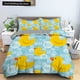 thumbnail image 1 of Cartoon Yellow Duck Duvet Cover Farm Lovely Animal Bedding Set Blue Bubble Quilt Cover Soft Polyester Comforter Cover Bed Sheets, 1 of 5