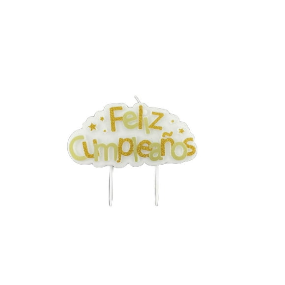 Vela Feliz Cumpleaños Dorado