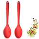 thumbnail image 1 of 2 cucharas de silicona para cocinar, resistentes al calor y de diseño higiénico. Utensilios de cocina y cucharas para mezclar., 1 of 5