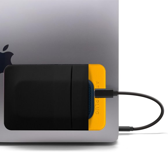 Bolsa de almacenamiento Afterplug con adhesivo de 2 bolsillos para accesorios de ordenador portátil