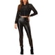 thumbnail image 2 of INSPIRE CHIC Chaqueta Bomber Recortada con Cremallera y Manga Larga de Encaje de Crochet Transparente para Mujer M Negro, 2 of 8