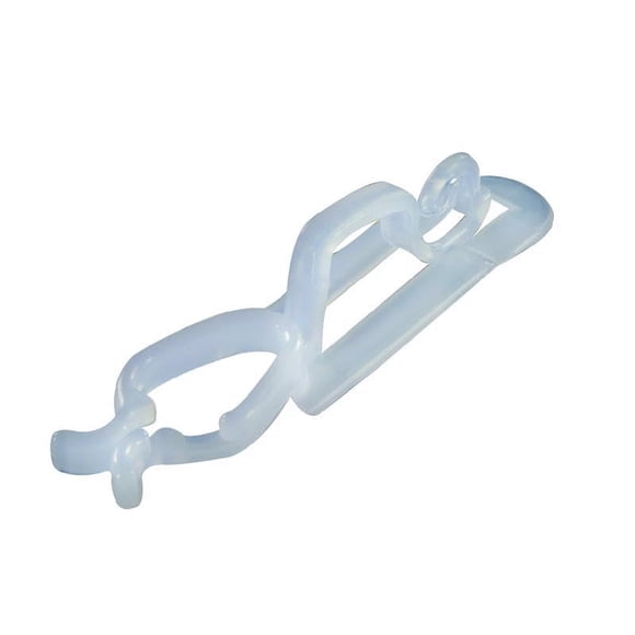 Clips de luz Dyno All-N-1 de plástico blanco, paquete de 100