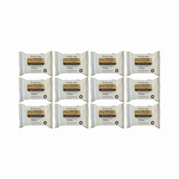 Pack 12 Toallitas humedas Desmaquillantes Teddy 300 unid