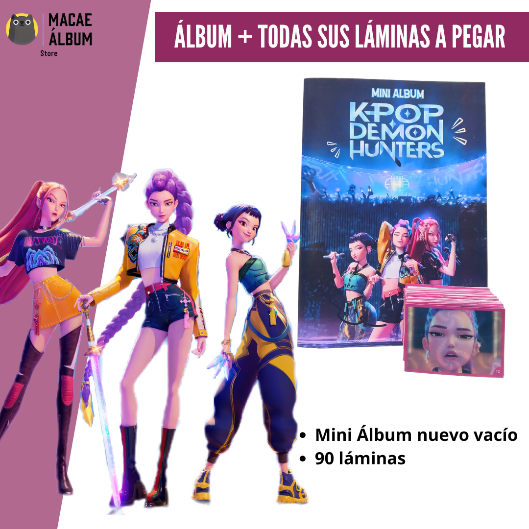 Macae - Mini Álbum Kpop Demon Hunter + Todas Sus Láminas A Pegar
