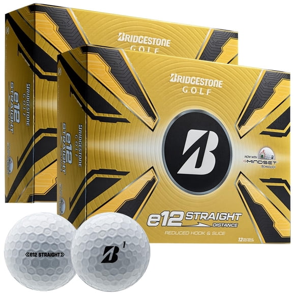 Pelotas de golf Bridgestone e12, rectas, blancas, doble docena