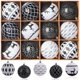 thumbnail image 1 of Adornos de bolas de Navidad ShareConn, 80 mm, 12 unidades, negro y dorado, 1 of 7