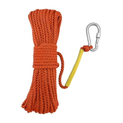 Ioensy - Cuerda De Nailon Para Pesca Con Gancho De Resorte Para Artículos De Recuperación De Pesca Con Imán Naranja