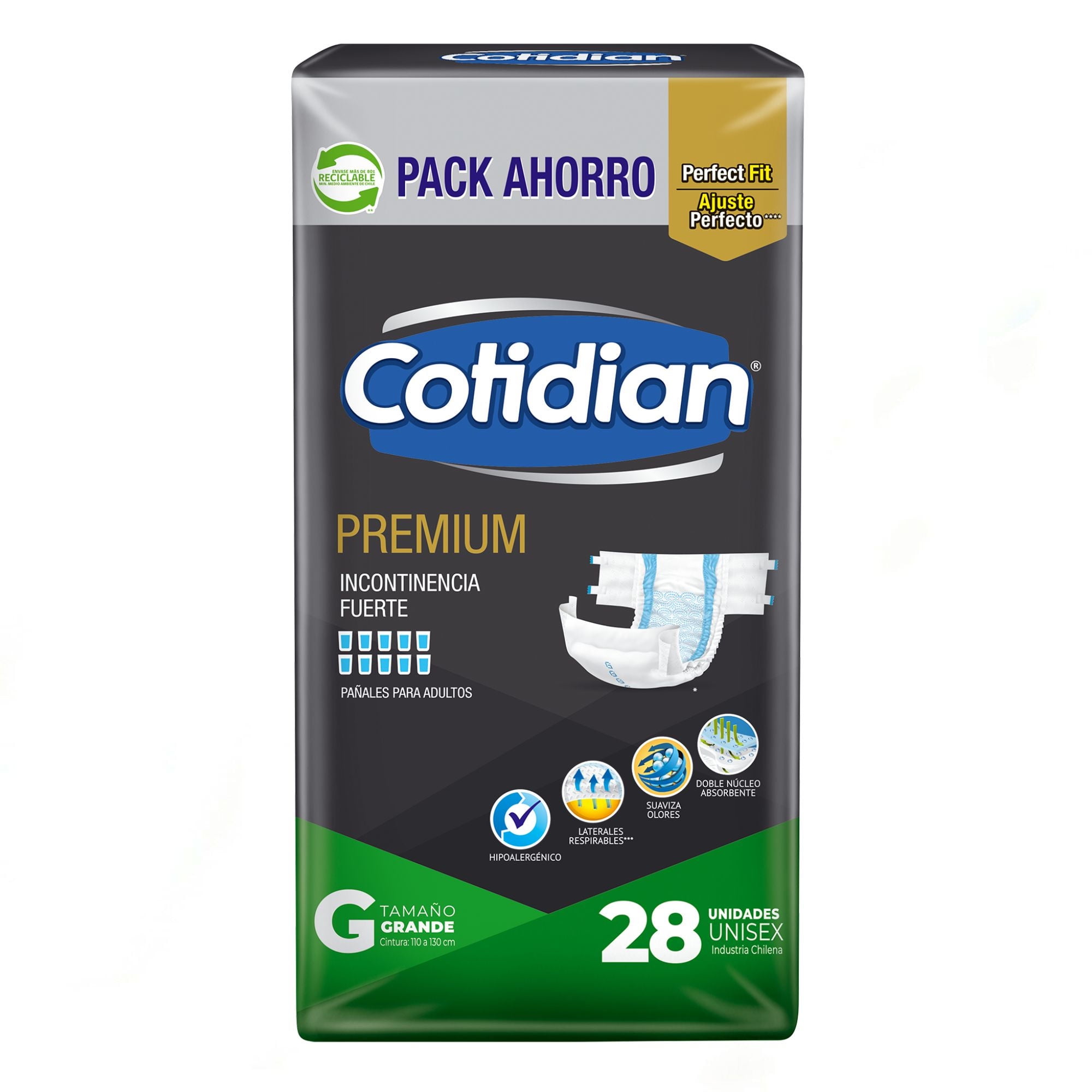 Pañales De Adulto Premium G 28 Un Cotidian