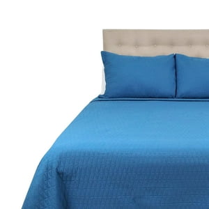 Chantilly - Cubrecama Microfibra Ultrasonic Liso King Indigo
