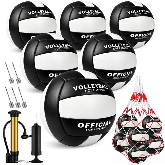 Balones de Voleibol Sbarklo Tamaño 5 Pack de 6 Impermeables y Suaves