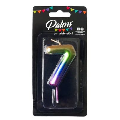 Vela Arcoiris Num 7 1 Un Palms