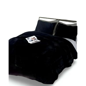 Genérico - Cobertor Elegante Chiporro Unicolor Peludo De Invierno Plaza Y Media S59