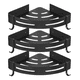 thumbnail image 1 of Organizadores Para Duchas Belug Repisa Para Baño 3pcs Negro, 1 of 5