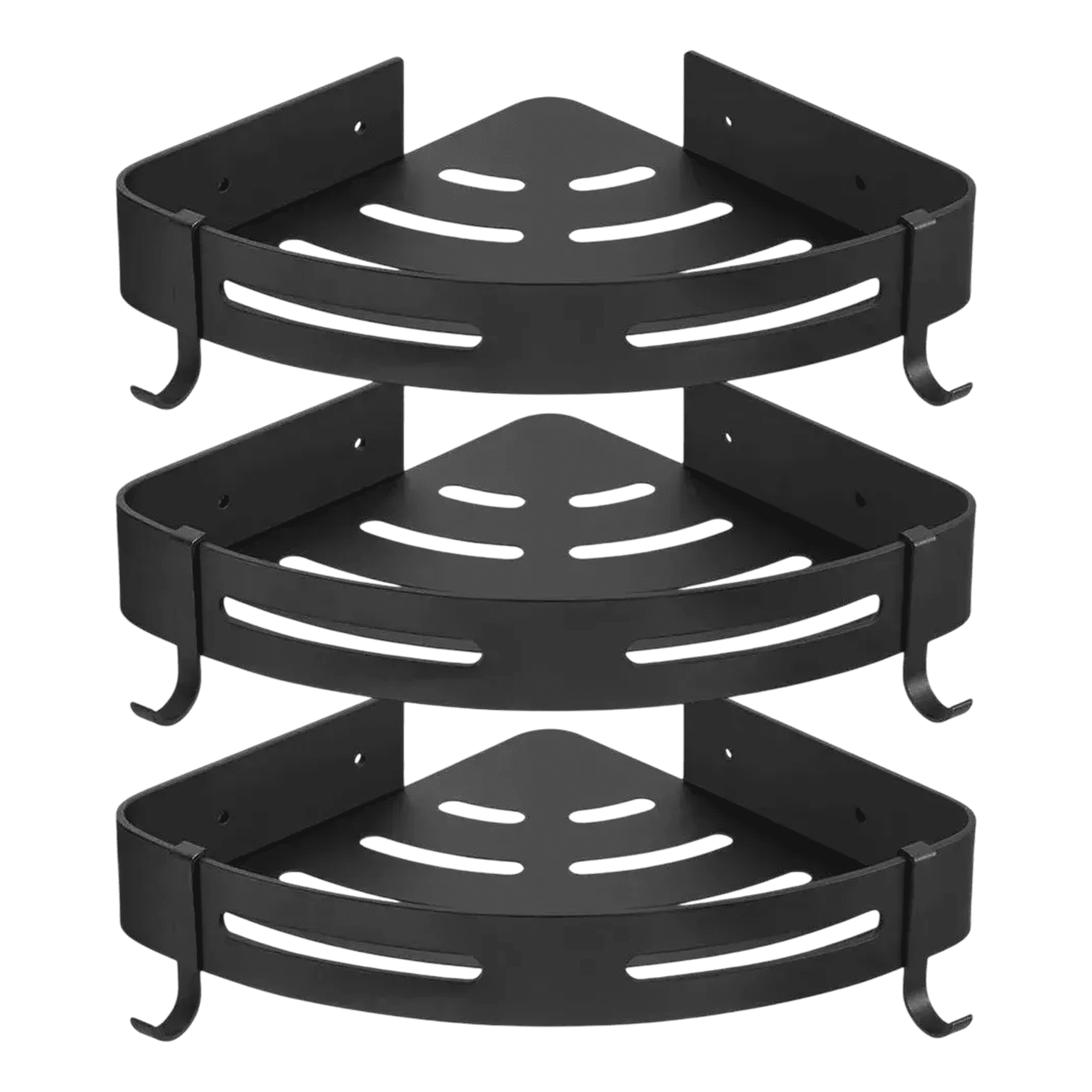 Organizadores Para Duchas Belug Repisa Para Baño 3pcs Negro
