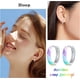 thumbnail image 4 of Pendientes de aro Huggie de plata esterlina para mujeres y niñas - Pequeños aros gruesos de arcoíris Coldeul, hipoalergénicos, esmalte multicolor, regalos de joyería de cumpleaños y Navidad para adole, 4 of 7