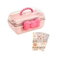 Bothyi - Caja De Almacenamiento Multiusos De 3 Capas, Organizador De Accesorios Para El Cabello Para Horquilla Rosa