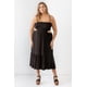 thumbnail image 1 of Vestido Midi Con Tirantes Aberturas Y Bajo Acampanado Con Fruncido, 1 of 5