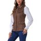 thumbnail image 4 of INSPIRE CHIC Chaleco de Utilidad sin Mangas de Mujer de Imitación de Gamuza con Botones, Chaqueta de Carga con Bolsillos y Cuello Abatible Café XL, 4 of 6