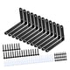 thumbnail image 1 of 12 piezas de soportes de esquina para estante de pared, soportes de ángulo para juntas que ahorran espacio, soportes para estante para armario, Negro, 1 of 5