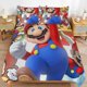 thumbnail image 1 of Super Mario 3-Piece Comforter Set for Bedroom Super Mario Bedding Set for Kids Adults Soft Microfiber Duvet Cover Set with Zipper Closure, 1 of 5