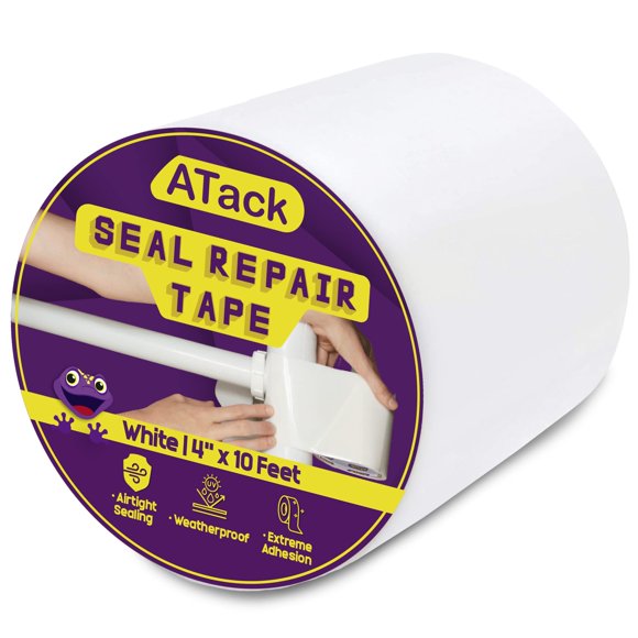 Cinta adhesiva impermeable para parches y sellos, color blanco, 10 pies x 10 cm