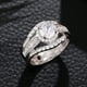 thumbnail image 1 of Elegant 925 Silver Plated Zircon Ring for Women - Perfect for Weddings, Parties, and Daily Wear, 1 of 4