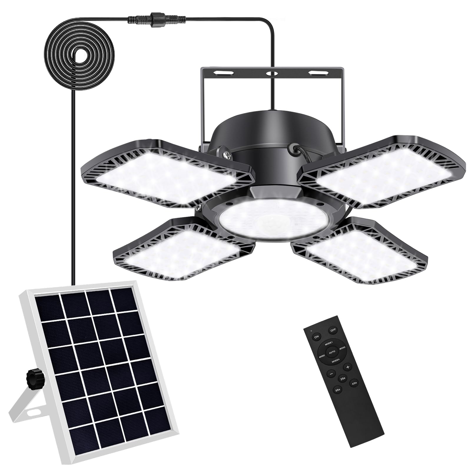 Luz Solar Para Cobertizo Aqonsie De 176 Led Con Sensor De Movimiento Y Control Remoto